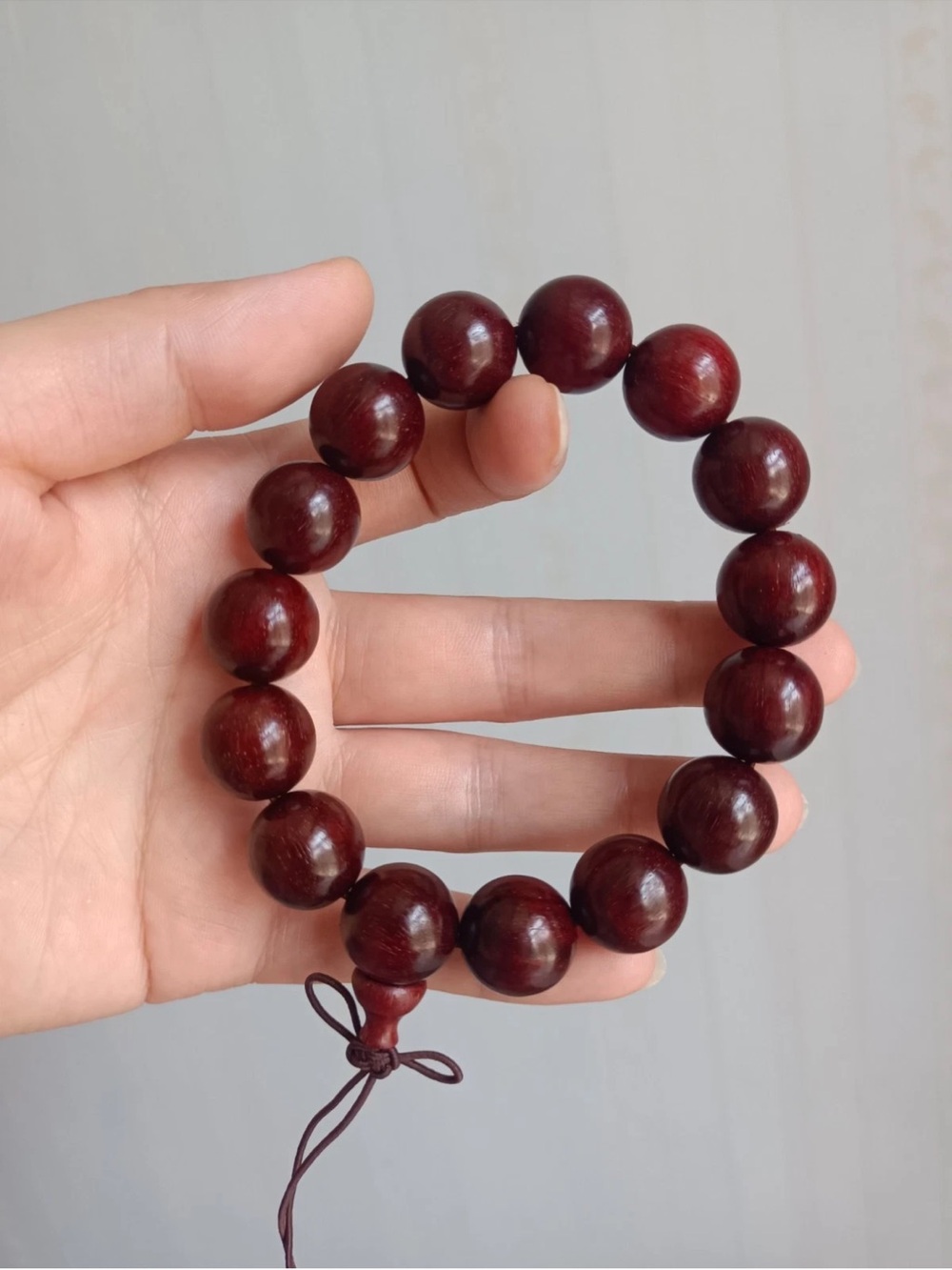 Natural rosewood bracelet wood buddhist amulet bracelets prayer beads 15mm